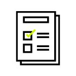 Graphic of document with checklist