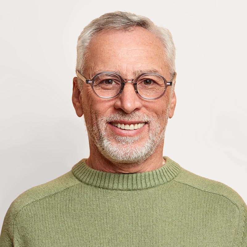 Middle aged man smiling