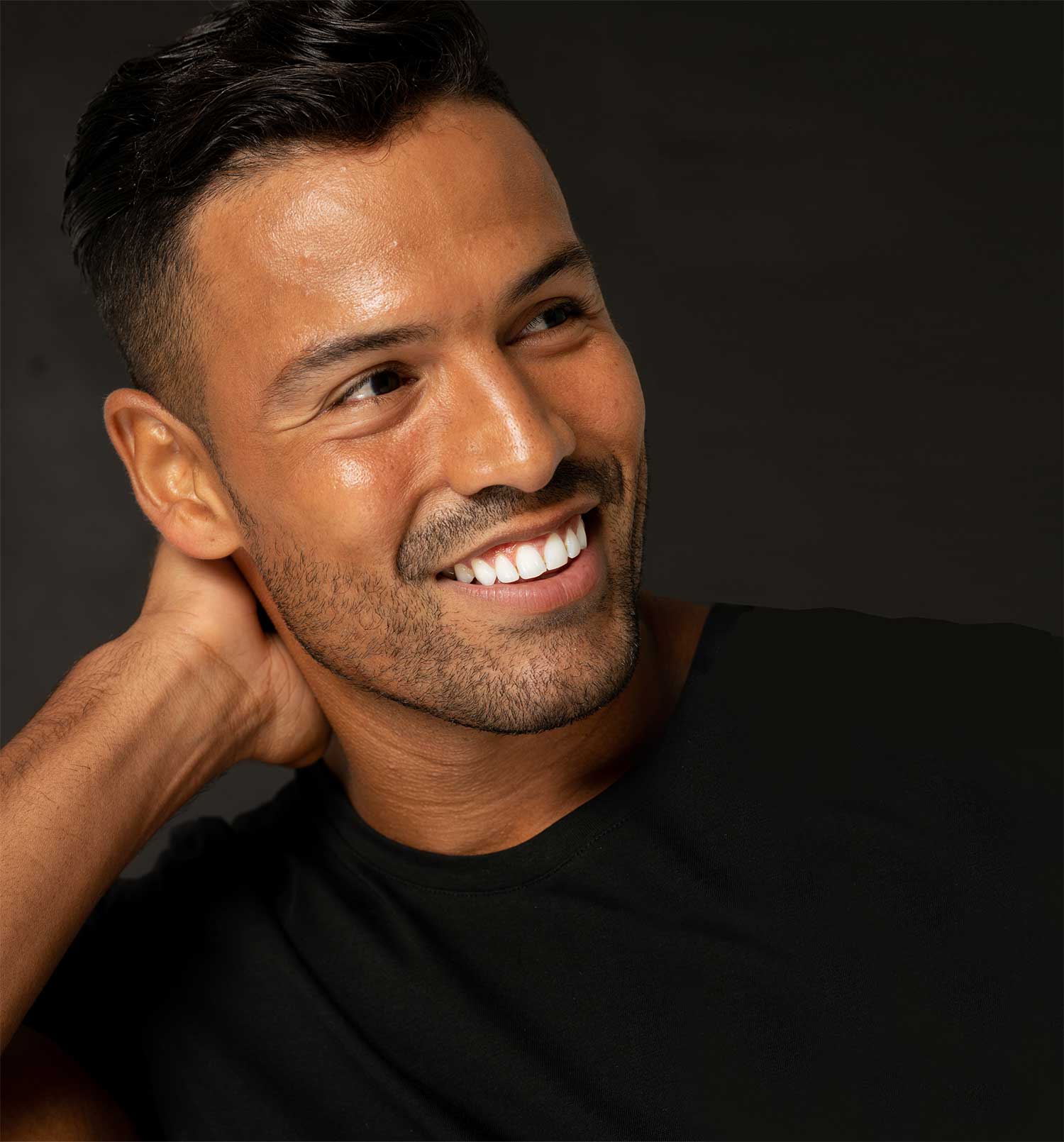 Man with white teeth smiling